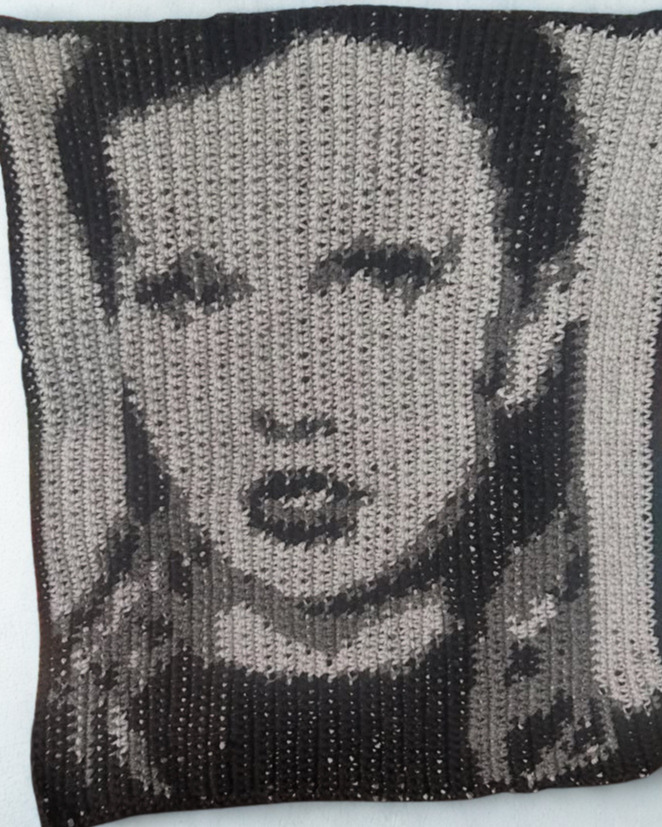 Taylor Swift crochet tapestry
